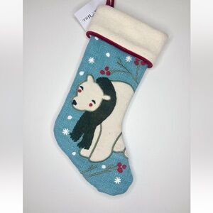 Park Hill Collection Polar Bear Holiday Christmas Stocking Home Decorations NEW